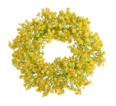 Plastový věnec z kvetoucích větviček Gypsophily  Ø 33 cm