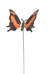 Dekorace plechový motýl 16cmLx18cmWx50cmH - zápich