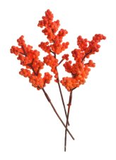 Podzimní dekorace umělé větvičky s bobulemi dl. 19cm - 3ks