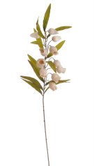 Umělá větvička s rozkvetlými zvonky a listy dl. 110cm