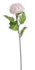 Umělá chryzantema s listy, květ Ø 9cm, dl. 59cm