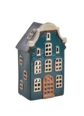 Keramický domek - svícen na light svíčku  11cmLx8cmWx19cmH.