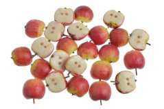 Umělé půlky jablíček 3,5cmLx1,5cmWx4cmH - 24ks