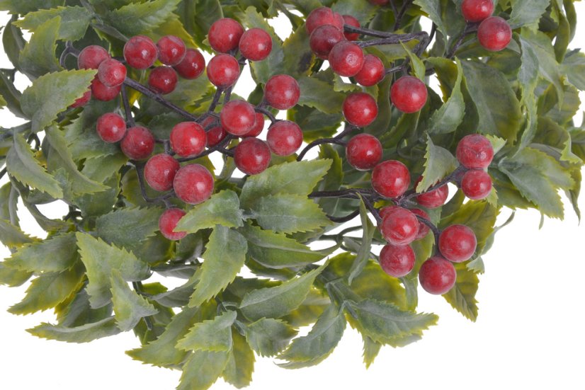 Dekorační věnec z umělých větviček hlohu Ø 31cm