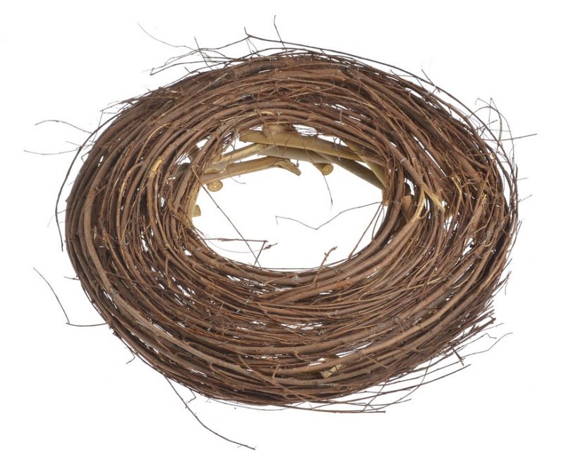 Proutěný věnec pletený ze dvou druhů proutí Ø 38 cm, H7 cm