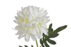 Umělá chryzantéma na stopce s listy, květ Ø16cm/celkem dl.53cm