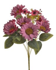 Kytice umělých květů s doplňky a listy květ Ø 9cm dl. 48cm