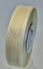 Plátnová stuha s metaloplastem a efektní nití 2,5cm/25m