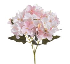 Kytice umělých  hortenzií s lístky dl.celkem 29cm