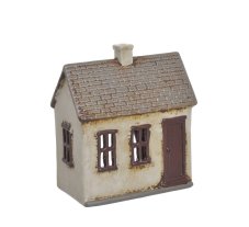 Keramický domek - svícen na light svíčku 15cmLx8cmWx16,5cmH