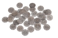 Dekorace dřevěná roseta výseky 2cmØx0,2cmW - 36ks