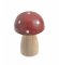 Dekorace dřevěná houba, Ø6,5cm/H 9,5cm