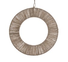 Věnec z provázků na drátěné konstrukci. 40cm∅ x 0,5cmH
