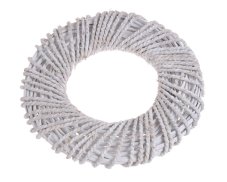 Věnec z šustí na proutěné konstrukci 35cm∅ x 4cm