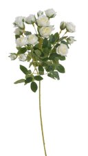 Umělá větvička růží 58 cm – bílá