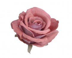 Velká hlavička umělé polorozvité růže 8 cm, 6ks, barva_50