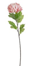 Umělá chryzantema s listy, květ Ø 9cm, dl. 59cm