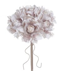 Kytice z krajkových růží,  6 ks. 27 cm - 04