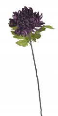 Umělá chryzantéma na stopce s listy Ø16cm/dl.75cm