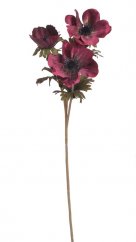Umělý kvetoucí anemon, květ Ø 10 cm, dl.56 cm