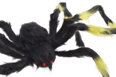 Dekorační pavouk Halloween černo-žlutý 93 cm