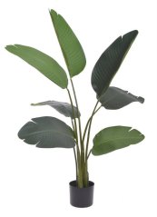 Dekorace umělá strelicie v květináči Ø 15cm, celkem 120cmH