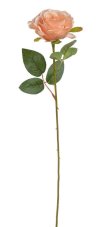 Umělá rozkvetlá růže, květ Ø6cm/dl.52cm