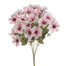 Kytice umělých květů s listy a doplňky, květ 4cm, dl. 30cm