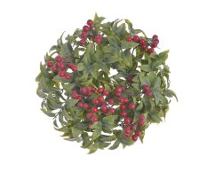 Dekorační věnec z umělých větviček hlohu Ø 26cm