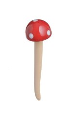 Podzimní dekorace keramická houba s hlavičkou na pružině 4cmLx4cmWx13cmH