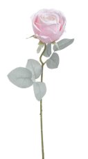 Umělá rozkvetlá růže, květ Ø8cm/dl.50cm