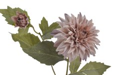 Umělá rozkvetlá dahlie s poupětem, květ Ø11cm/dl.65cm