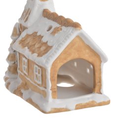 dekorace svícen na light svíčku ve tvaru kostela 7,5cmL x 11,5cmW x 13cmH