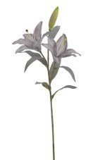 Umělá kvetoucí lilie 2 květy, květ Ø 14cm dl. 61cm
