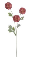 Umělá kvetoucí rostlina, květ Ø 7cm, zápich dl. 70cm