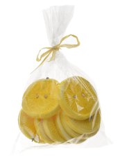 Dekorace umělý citrony -  plátky 5,5 cm 8 ks