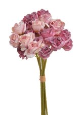 Kytice umělých růží 30 cm – starorůžová