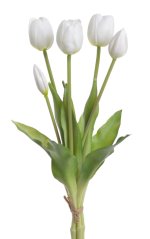 Svazek plastových tulipánů, hlavička 5cm, dl. celkem  40cm - 5 kusů
