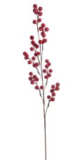 Umělá větvička hlohu s červenými plody 72 cm