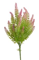 Umělý vřes 39 cm – zeleno-růžový