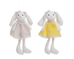 Látkový zajíček v šatech 19 cm 273CAN0027_MIX